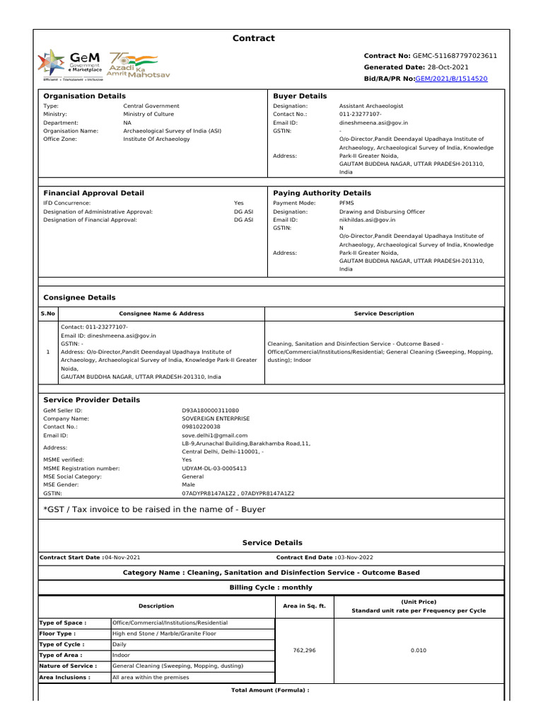 Housekeeping gem contract pdf legal liability