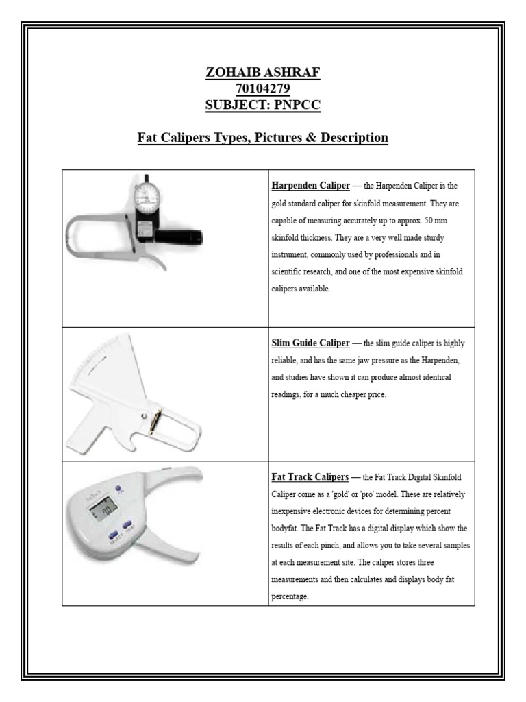 Fat Calipers PDF | PDF | Wellness