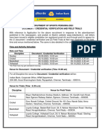 Announcement For Document Verification and Field Trials