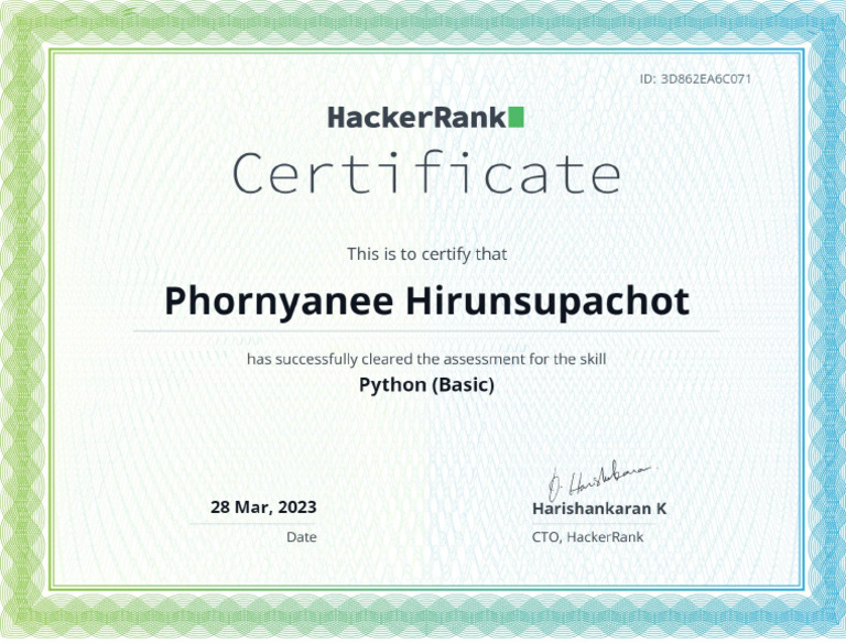 Python Basic Certificate | PDF