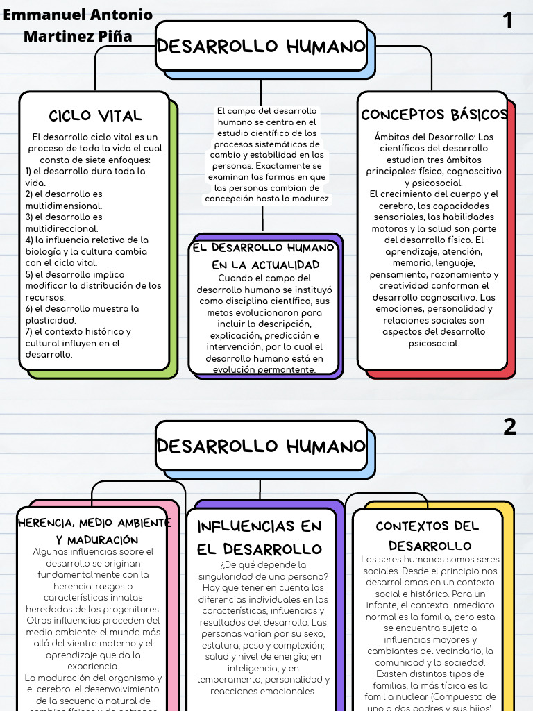 Mapa Conceptual Desarrollo Humano | PDF