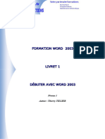 Formation 2003formation Word 2003