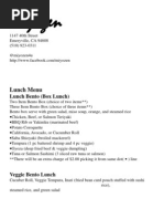 Rakuzen Menu Highlights and Sets | PDF | Sushi | Seafood