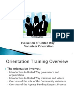 Evaluation of United Way Volunteer Orientation
