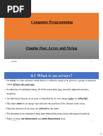 Chapter Five Array and Strings