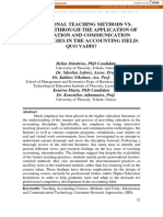 Traditional Teaching Methods vs. Teaching Through The Application of Information and Communication Technologies in The Accounting Field: Quo Vadis?