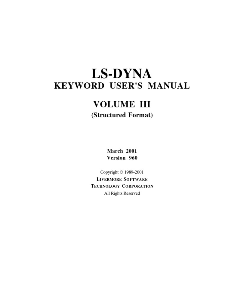 Ls Dyna 960 Manual S Pdf