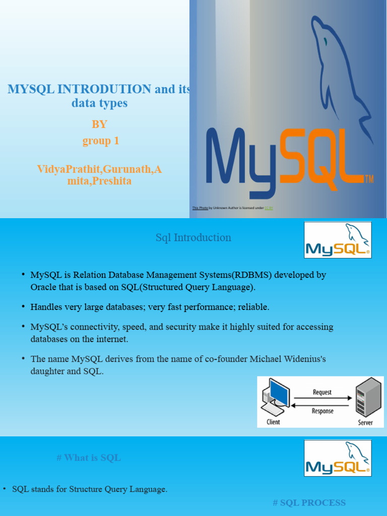 Mysql Introdution and Its Data Types | PDF | Sql | Databases