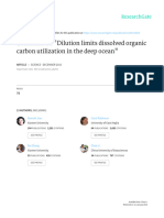 Comment On "Dilution Limits Dissolved Organic Carbon Utilization in The Deep Ocean"