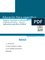 TEMA 2. CAPACIDADES CONDICIONALES Y CUALIDADES PERCEPTIVO-MOTRICES. APLICACIÓN ESPECÍFICA AL FÚTBOL