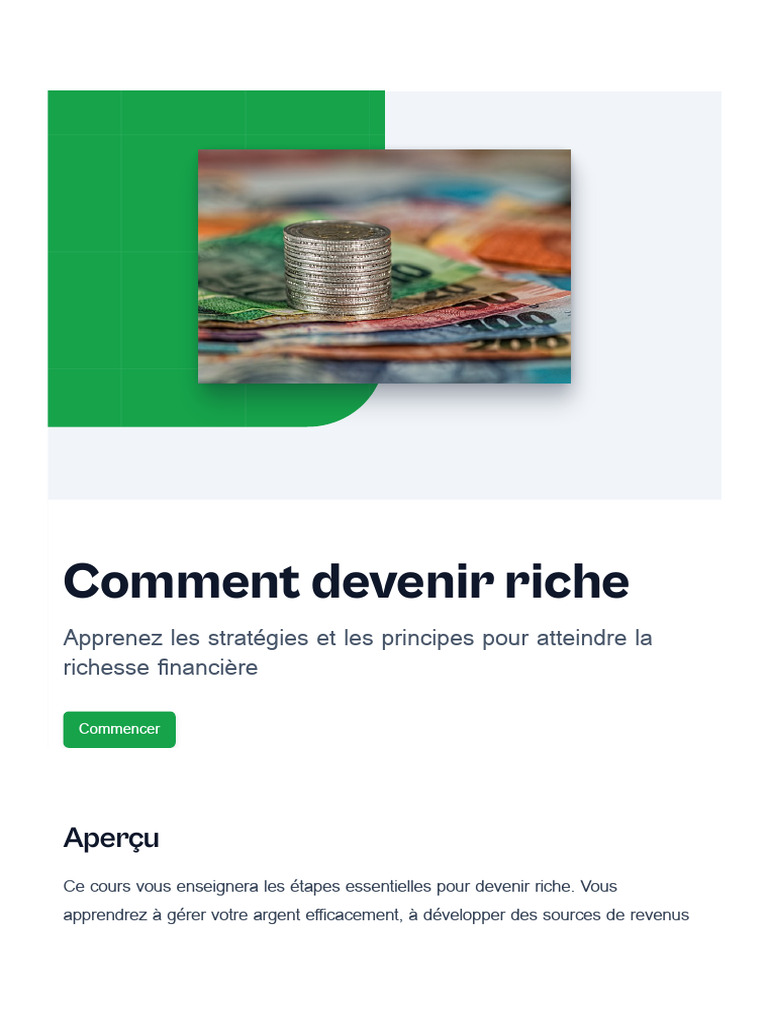 Stratégies pour Devenir Riche | PDF