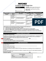 Direct Deposit Signup Form