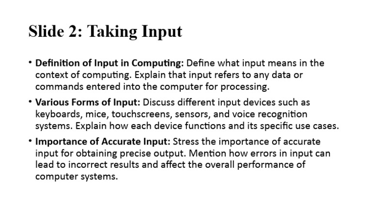 Understanding Computer Inputs | PDF