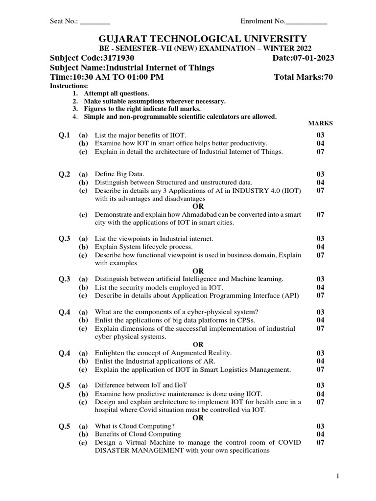 Industrial Internet of Things Exam Guide | PDF