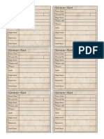 Character Sheets