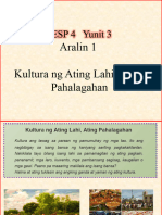 ESP 4 PPT Q3 - Aralin 1 Kultura NG Ating Lahi, Ating Pahalagahan
