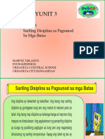 ESP 4 PPT Q3 - Aralin 5 Sariling Disiplina Sa Pagsunod Sa Mga Batas