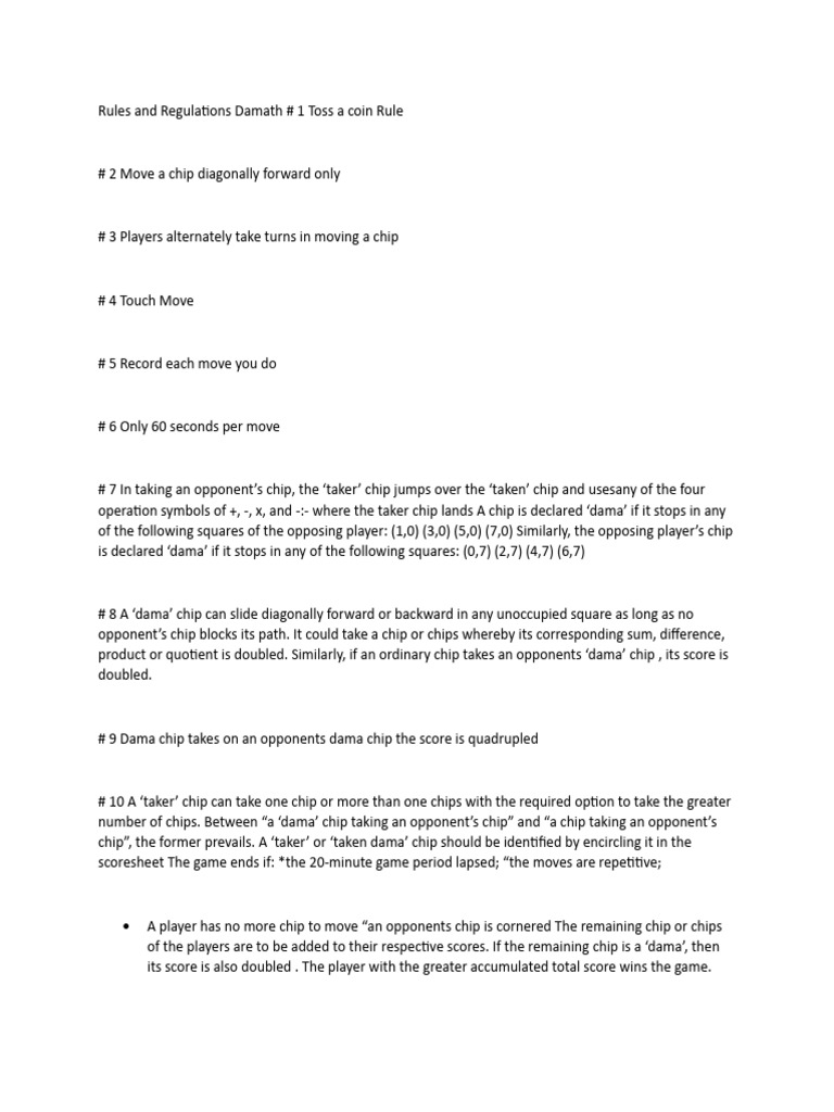 Rules and Regulations | PDF