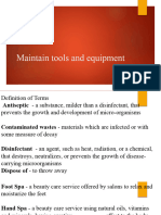 Maintain Tools and Equipment Pretest