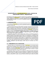 Juicio de Ejecucion Fiscal Excepcion de