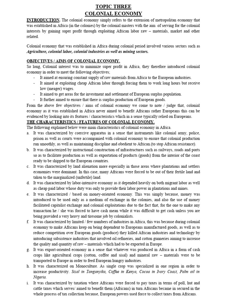 History Form 3 Topic 3 | PDF | Kenya | Colonialism