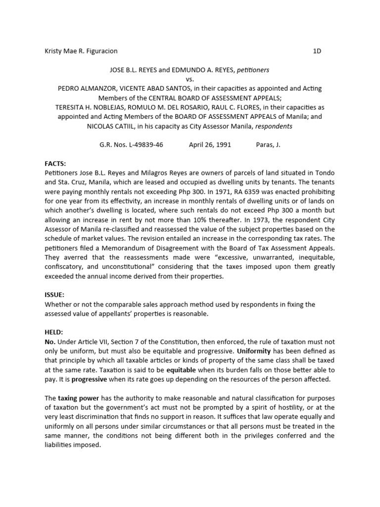 Id1 reyes v almanzor pdf taxes common law