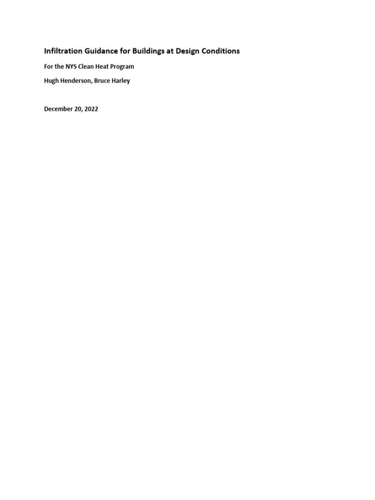 Infiltration Guidance for HVAC Design | PDF | Materials | Building ...