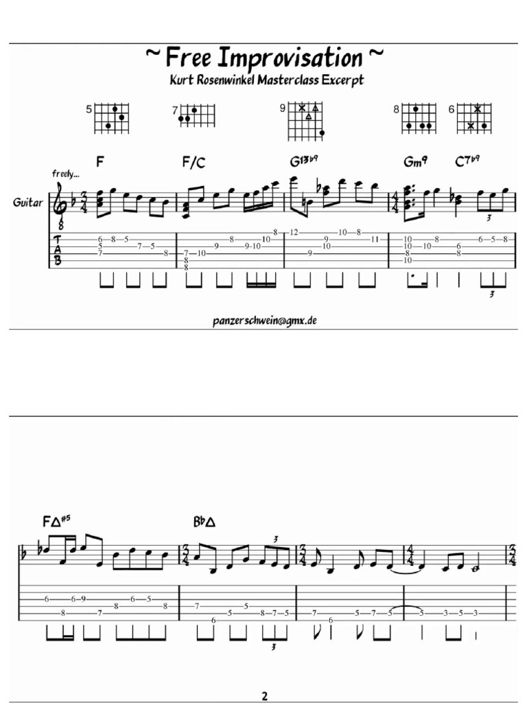 Free Improvisation KURT ROSENWINKEL PDF