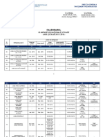 Calendarul Olimpiadele Naționale Scolare - 2015-2016