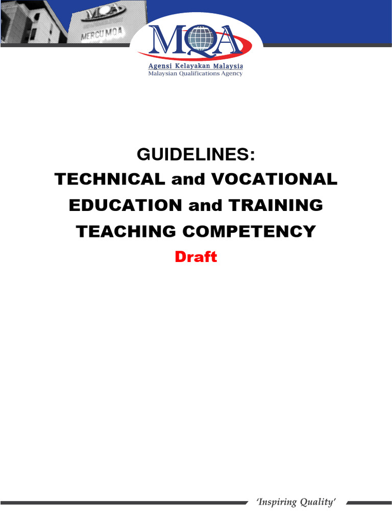 TVET Teaching Competency Guidelines | PDF | Vocational Education ...