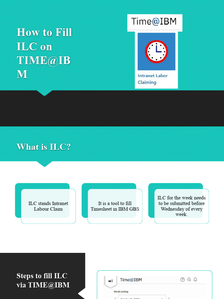 How to Fill ILC With TIME@IBMv2 | PDF | Information Technology ...