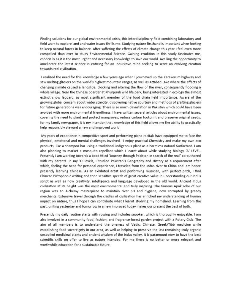 ST Andrews Personal Statement | PDF | Home & Garden