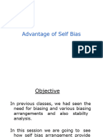 Advantage of Self Bias