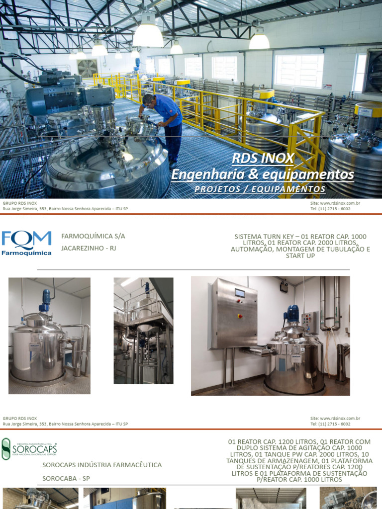 Projetos e Equipamentos RDS INOX | PDF