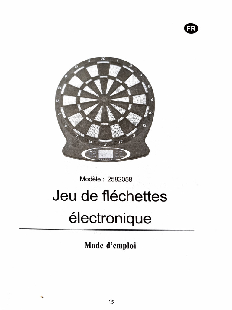 Mode d'emploi Jeu de Fléchettes Électronique PDF Secteur secondaire — free download