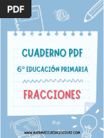 Cuaderno Fracciones - 6 Curso Educacion Primaria
