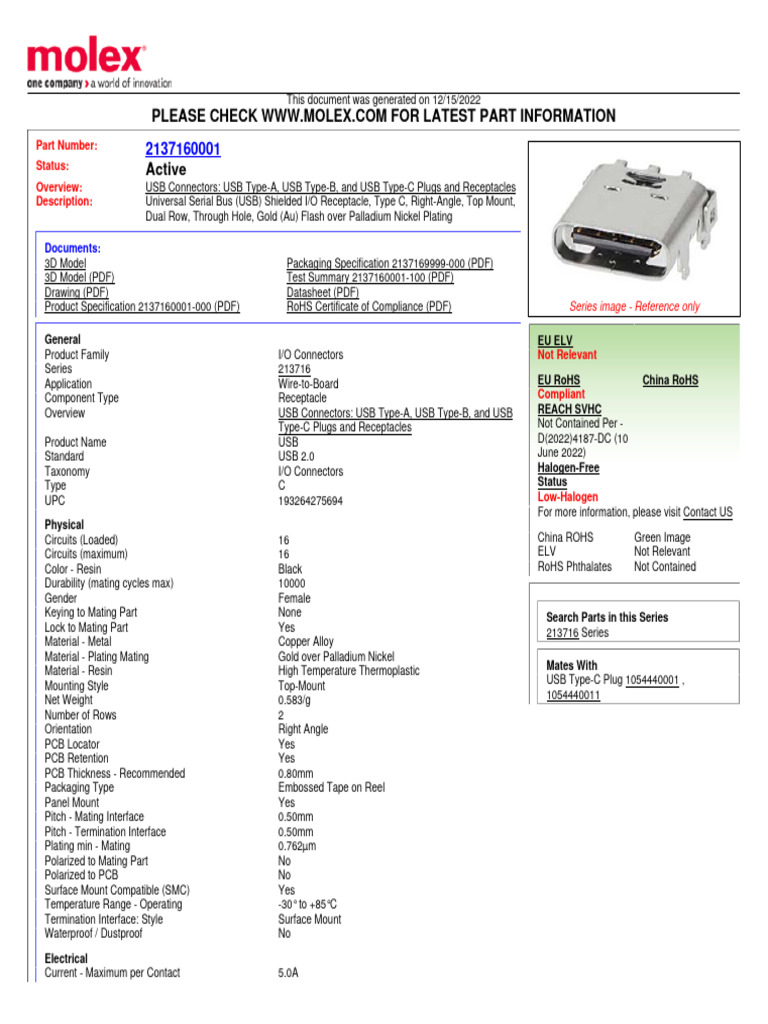 Part Number: Status: Overview: Description:: Documents | PDF