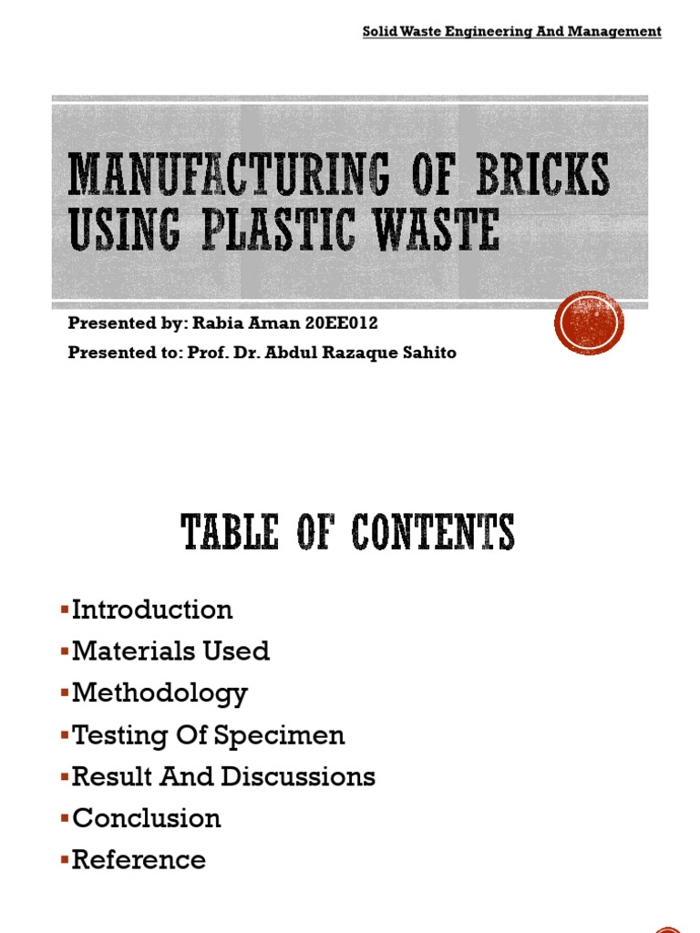 Plastic Bricks PDF Polyethylene Plastic