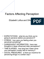 Factors Affecting Perception