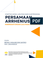 Tugas Kinetika_Persamaan Arrhenius_Kebergantungan Laju Pada Temperatur_Benny YDS_2304190003