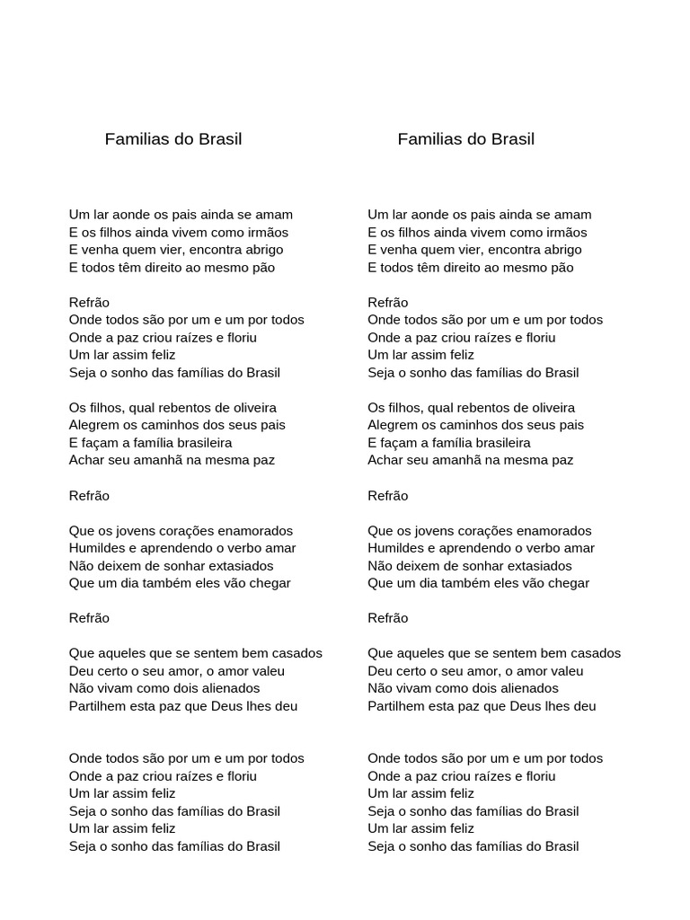 Sonho das Famílias do Brasil | PDF