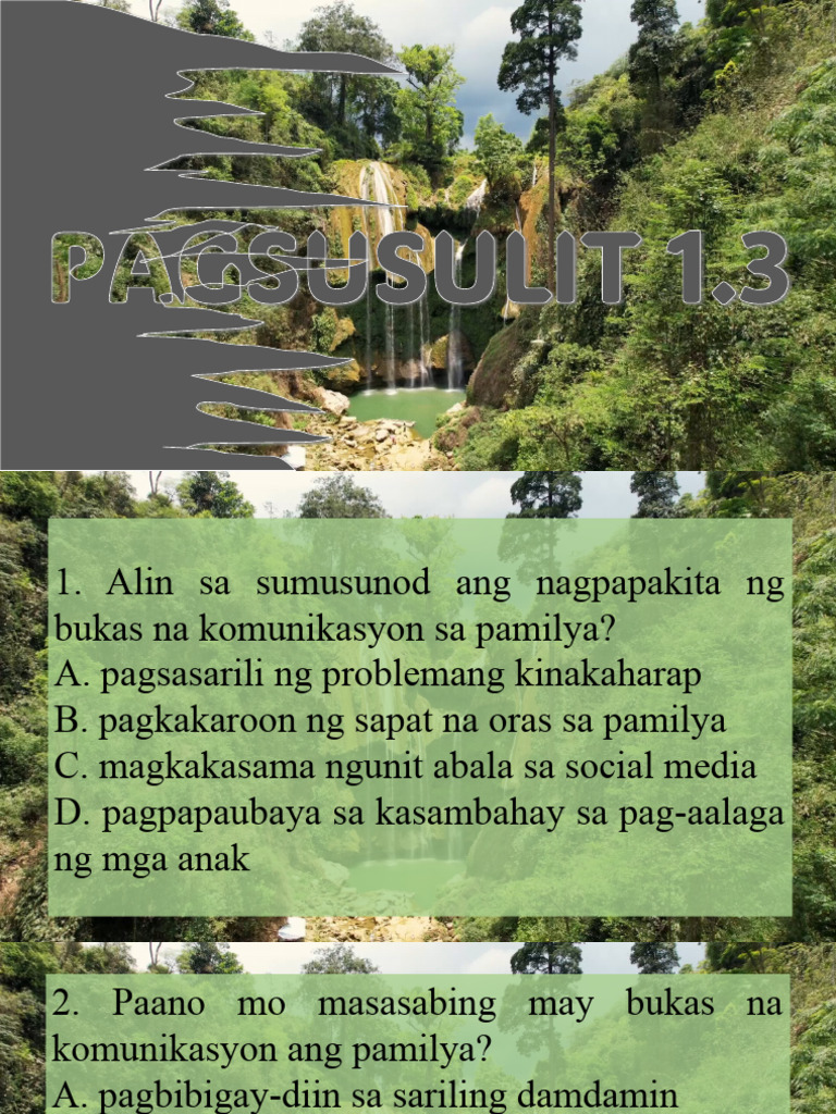 Pagsusulit 1.3 | PDF