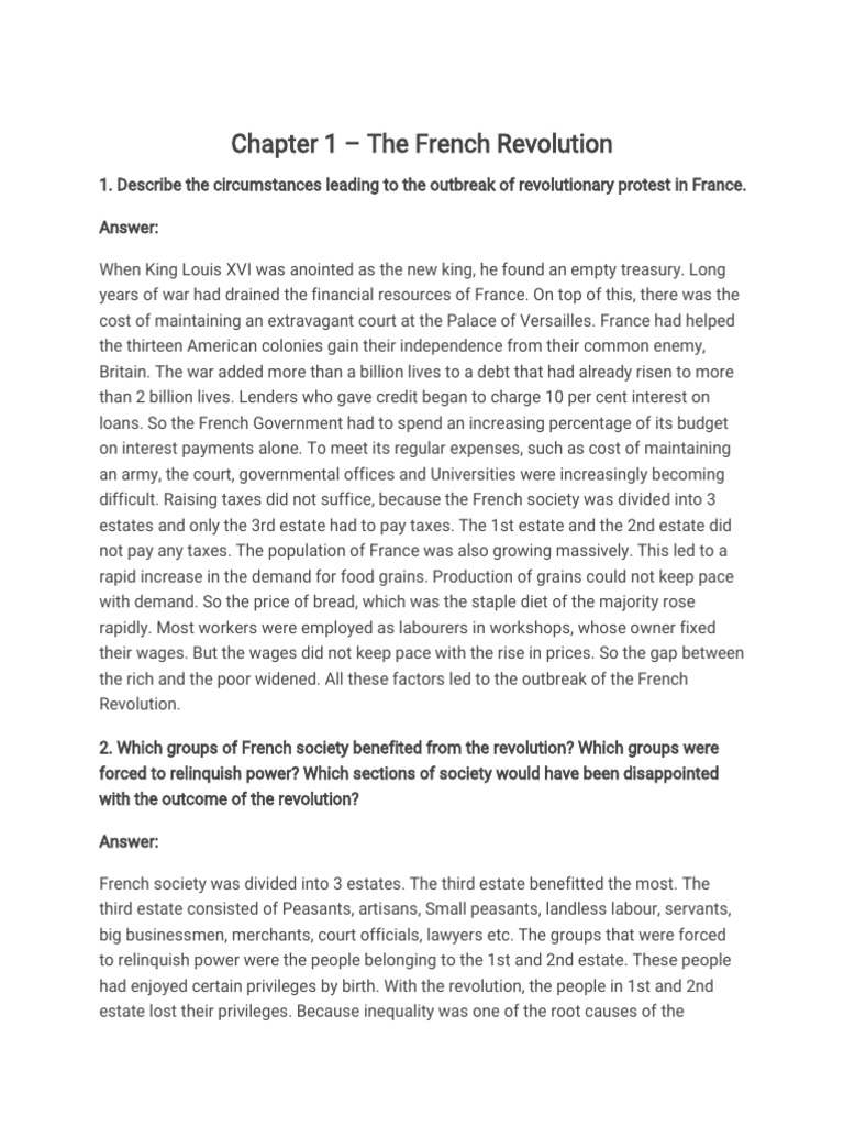 Causes and Impact of French Revolution | PDF | Science & Mathematics