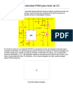 Control de Velocidad PWM para Motor de CC