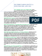 Principios Tributarios Según La Constitucion Del Año 1993