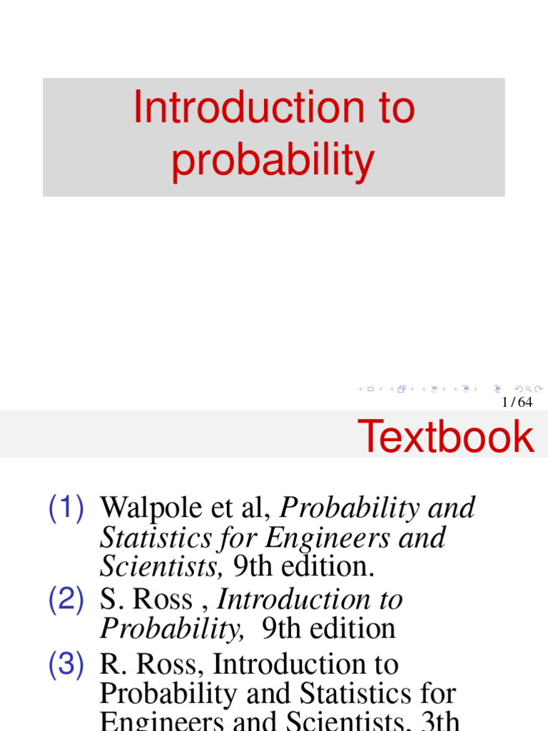 Probability and Statistics Overview | PDF | Teaching Methods & Materials