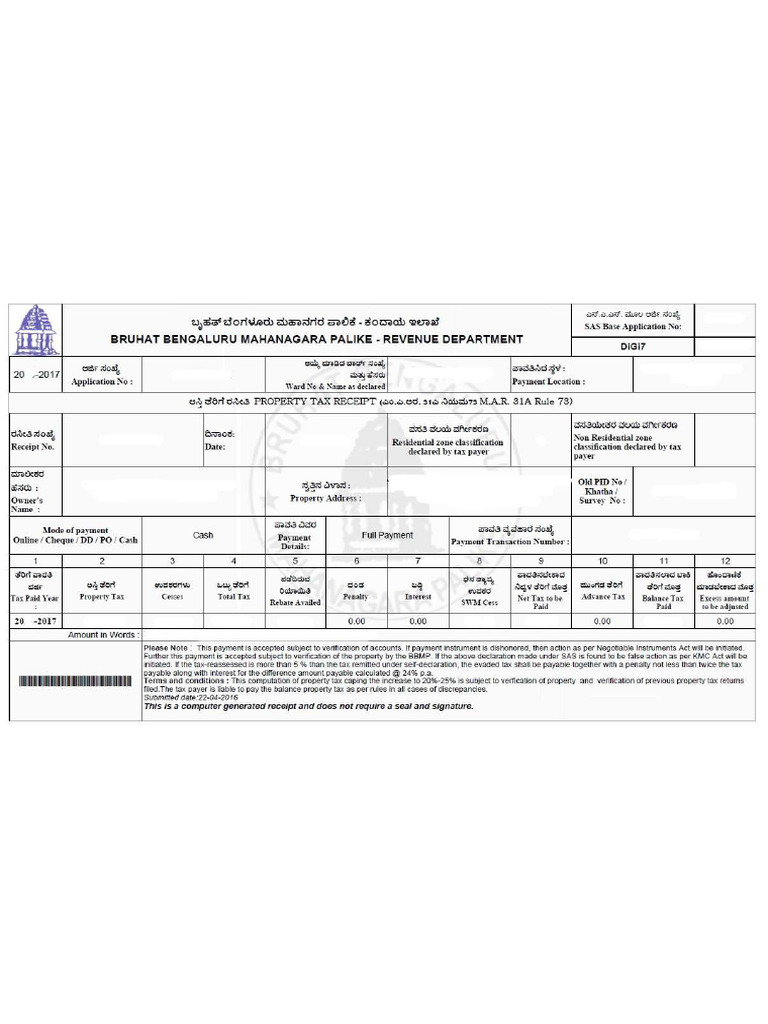 BBMPTAXPAIDRECEIPT PDF