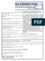 2023 - 3° Avaliação de HISTÓRIA 8° ANO - KLEBER FREITAS