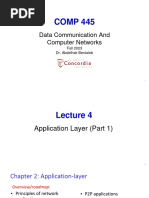 Lecture 4 ApplicationLayer COMP445