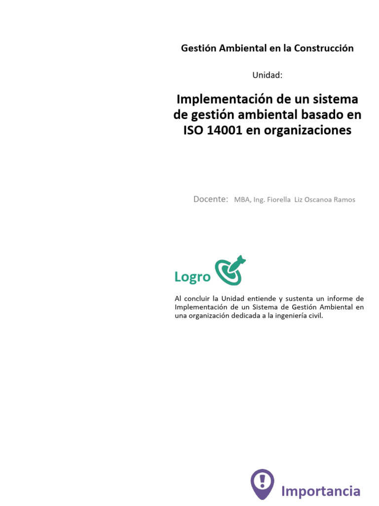 Sistema de Gestión Ambiental ISO 14001 | PDF | Evaluación del ciclo de ...